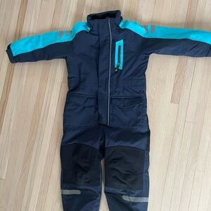 Black and Teal Snowsuit